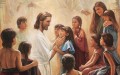 Jésus bénit les néphites enfants 2 Religieuse Christianisme